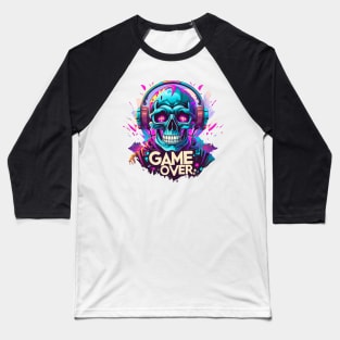 Game Over Skeleton DJ! Baseball T-Shirt